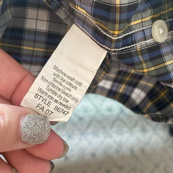 J CREW secret washed plaid button down shirt - Picture 4 of 5